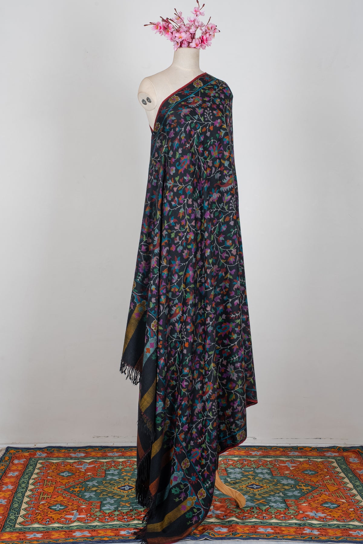 3 Yards Kani Hand Woven Pure Pashmina Shawl