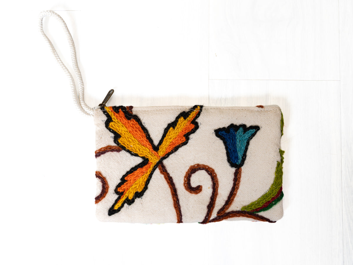Autumn Whispers Aari Hand Embroidered Floral Purse