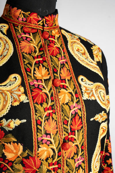 Shamsheer Aari Hand Embroidered Long Jacket