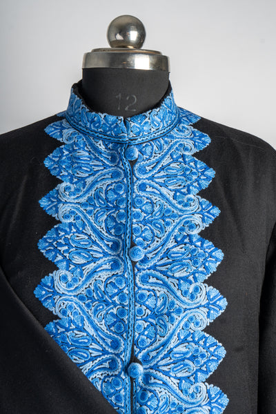 Neela Gulzar Aari Hand Embroidered Long Jacket