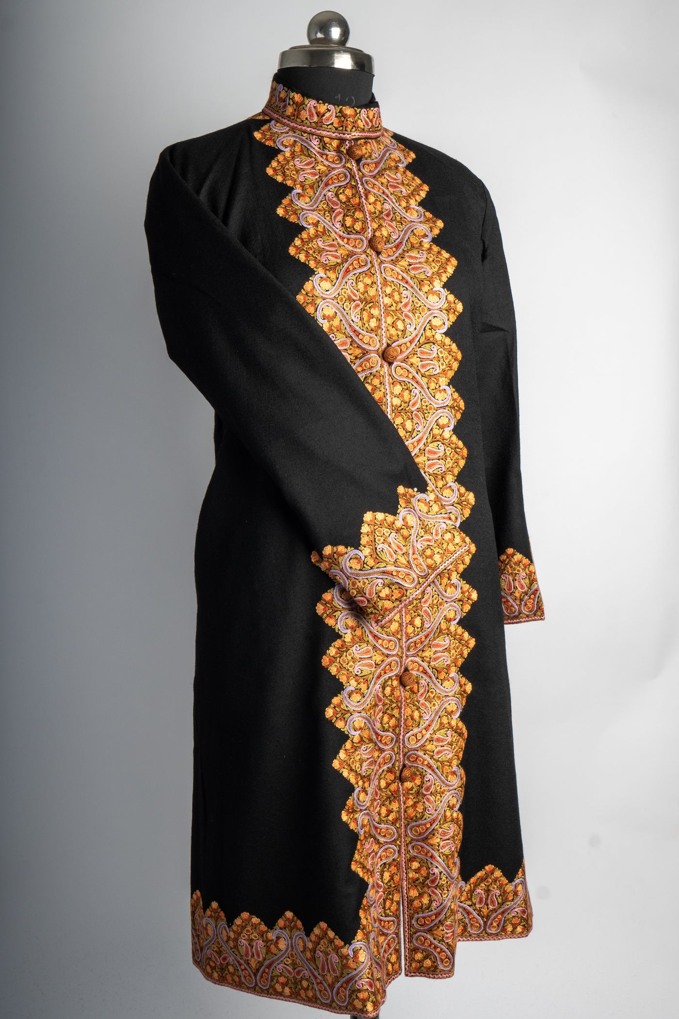 Shaan-e-Aftab Aari Hand Embroidered Long Jacket