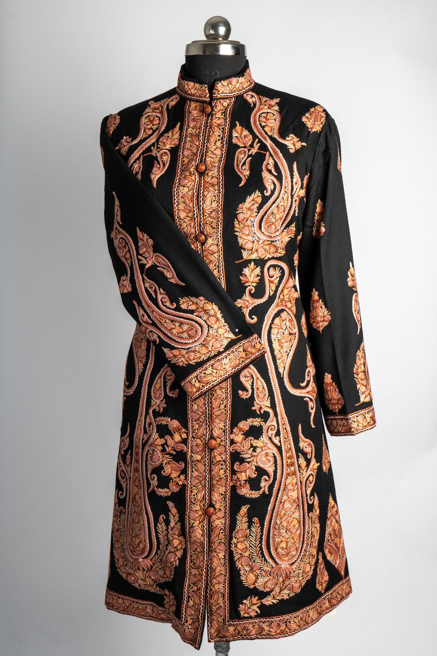 Zareen Aari Hand Embroidered Long Jacket