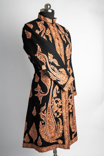 Zareen Aari Hand Embroidered Long Jacket