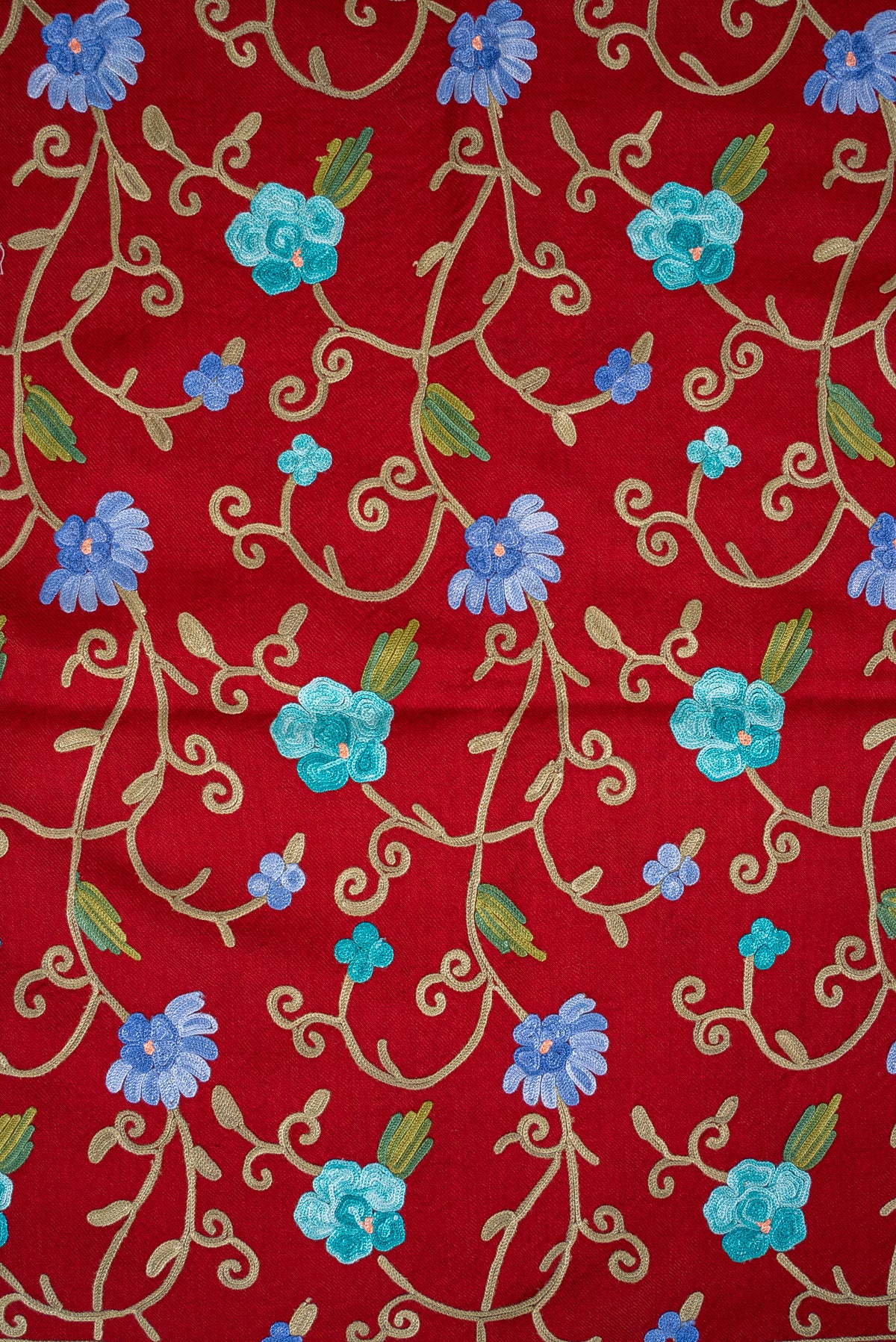 Ruby Garden Aari Machine Embroidered Shawl