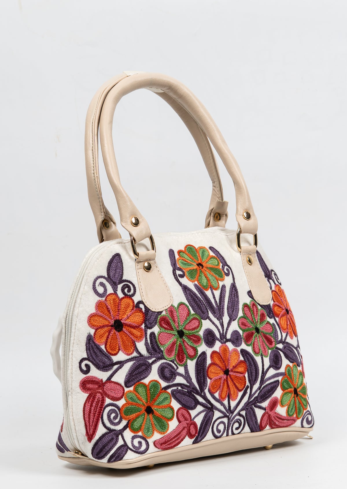 Aabroo Ivory – Aari Embroidery Tote Bag