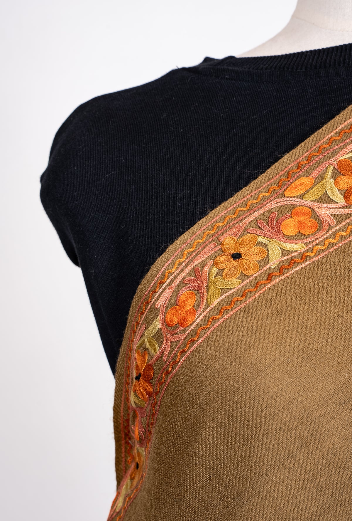 Autumn Grove Aari Machine Embroidered Shawl
