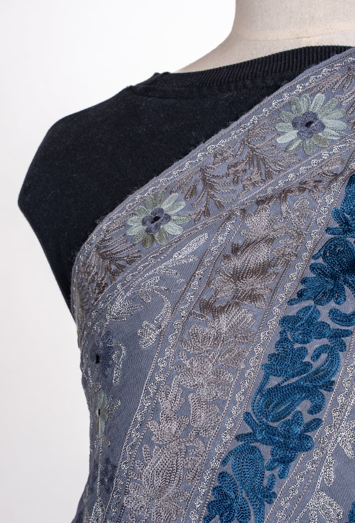 Moonstone Heritage Aari Machine Embroidered Shawl