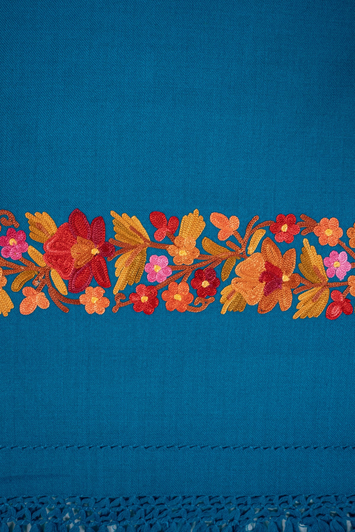 Autumn Bloom Aari Machine Embroidered Shawl