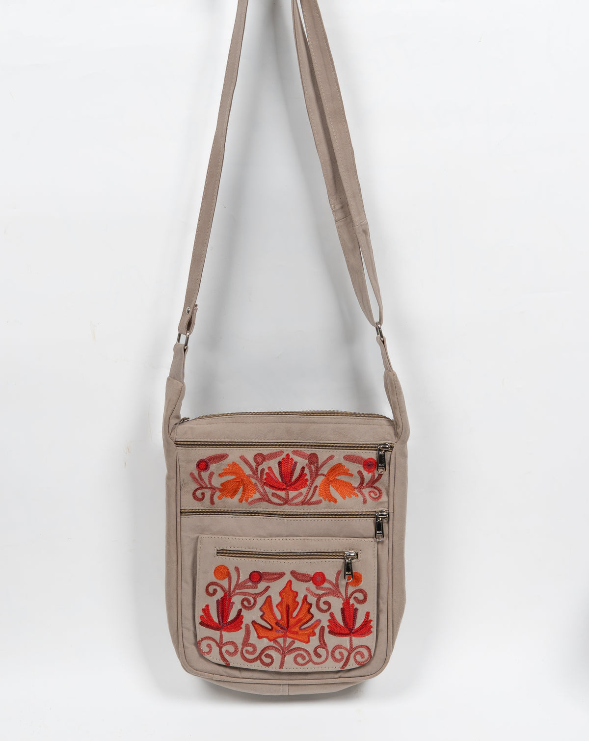 Gul-e-Safaid – Machine Aari Embroidery Crossbody Bag