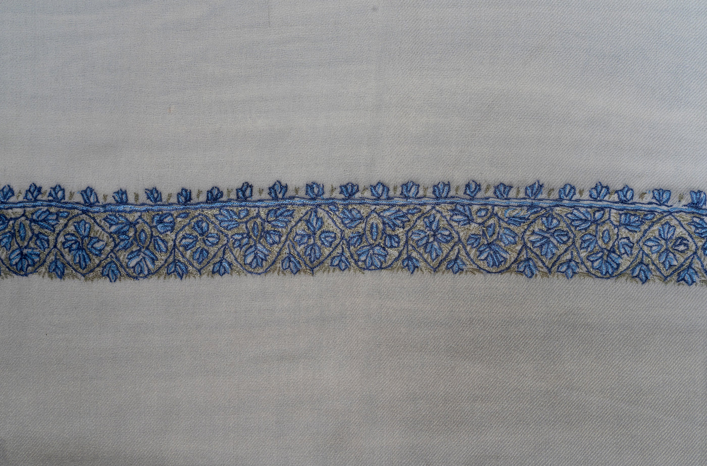 Frost Blue Rumal — Sozni Hand Embroidered