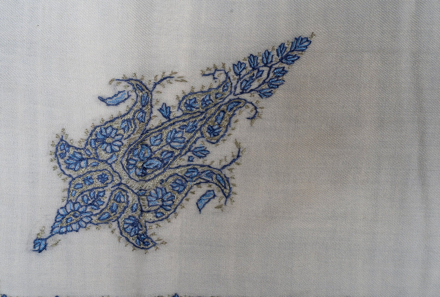 Frost Blue Rumal — Sozni Hand Embroidered