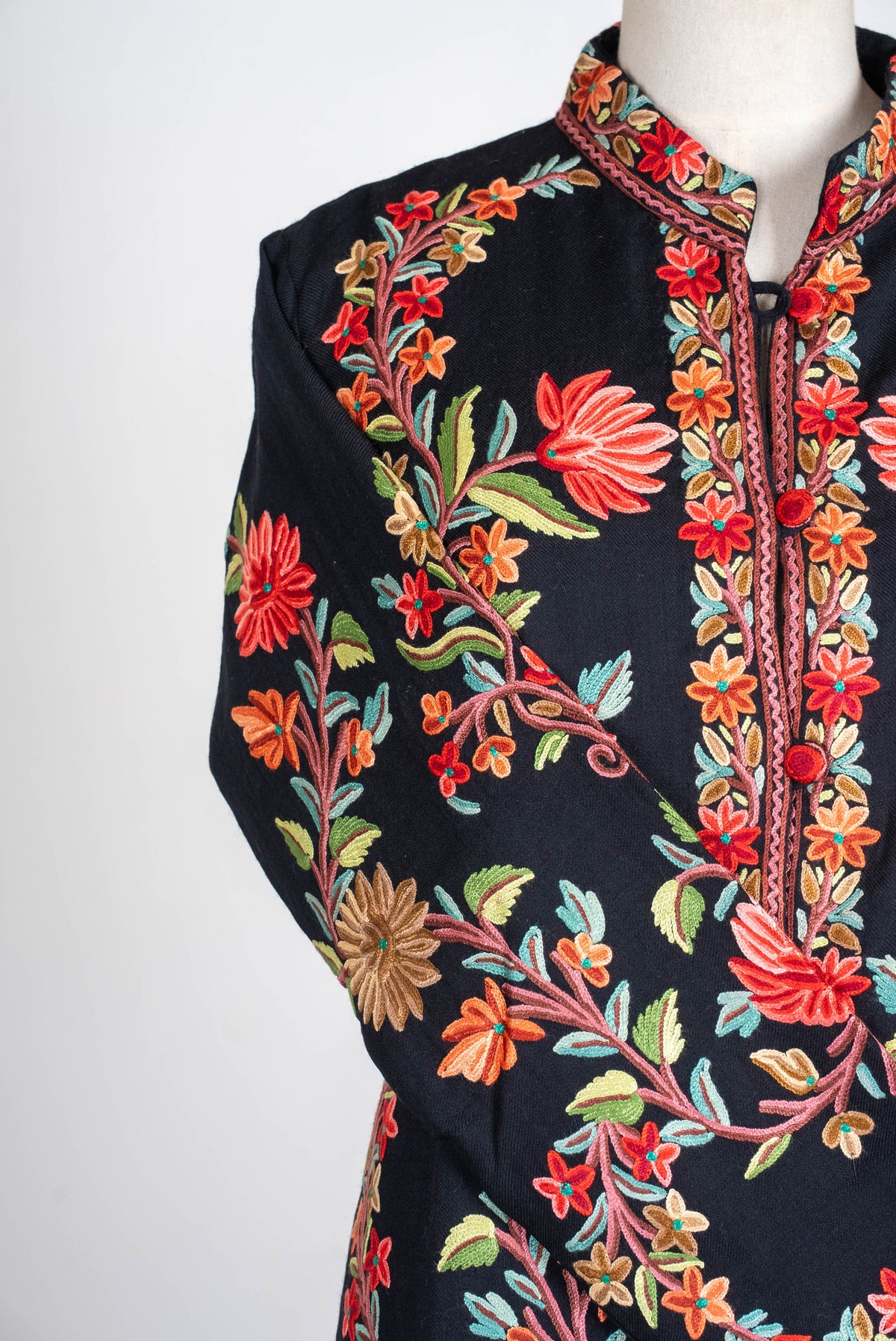 Scarlet Vine Aari Hand Embroidered Short Jacket