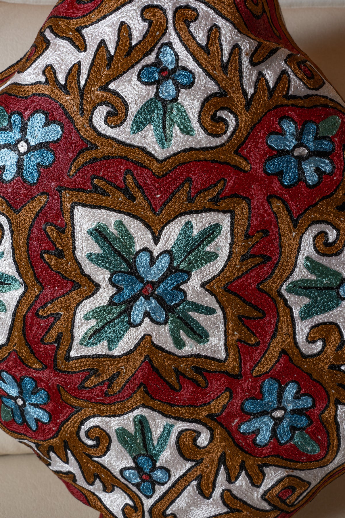 Set of 5 – 16” Hand-Embroidered Cushion Covers