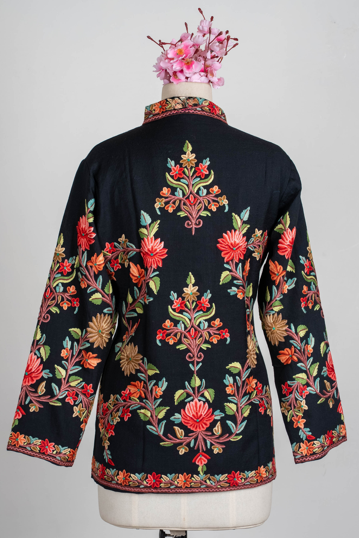 Scarlet Vine Aari Hand Embroidered Short Jacket