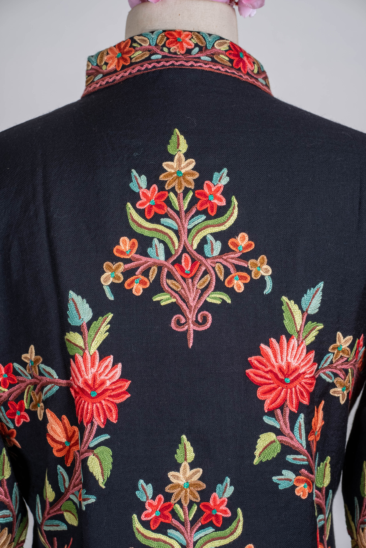 Scarlet Vine Aari Hand Embroidered Short Jacket
