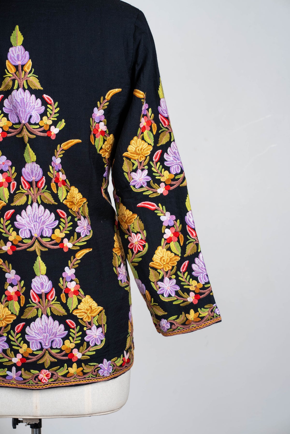 Lavender Garden Aari Hand Embroidered Short Jacket