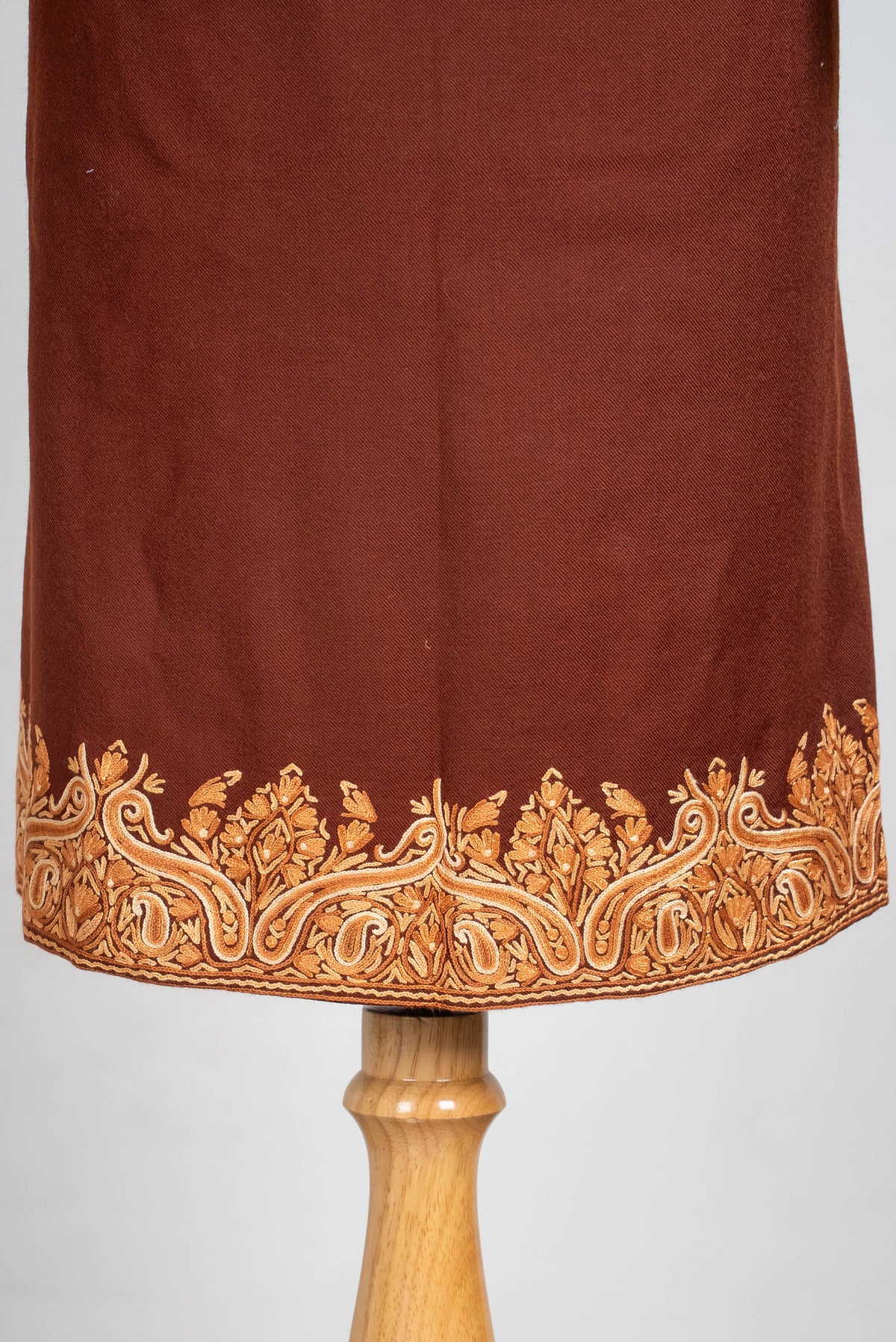 Walnut Grace Aari Hand Embroidered Long Jacket