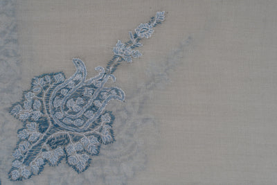 Frost Pearl Rumal — Sozni Hand Embroidered