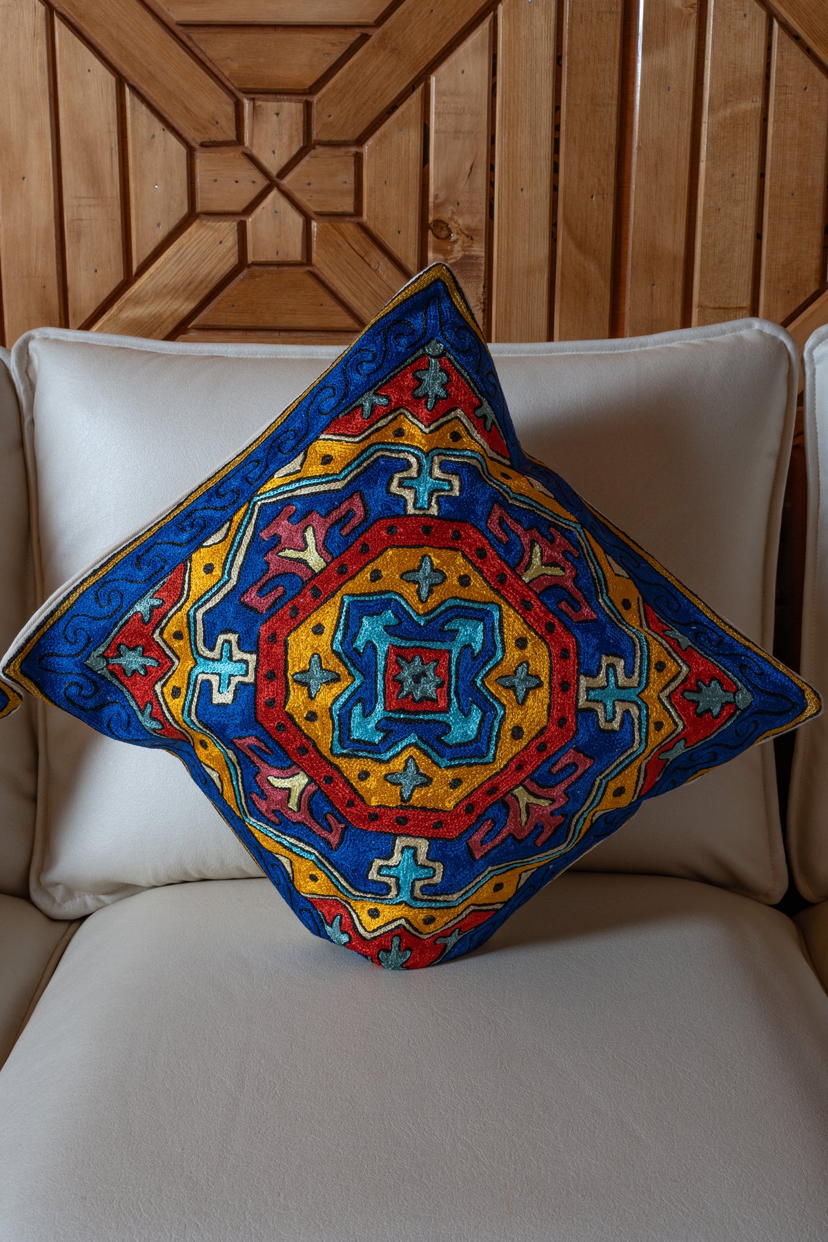 Set 5 – 16” Hand-Embroidered Cushion Covers