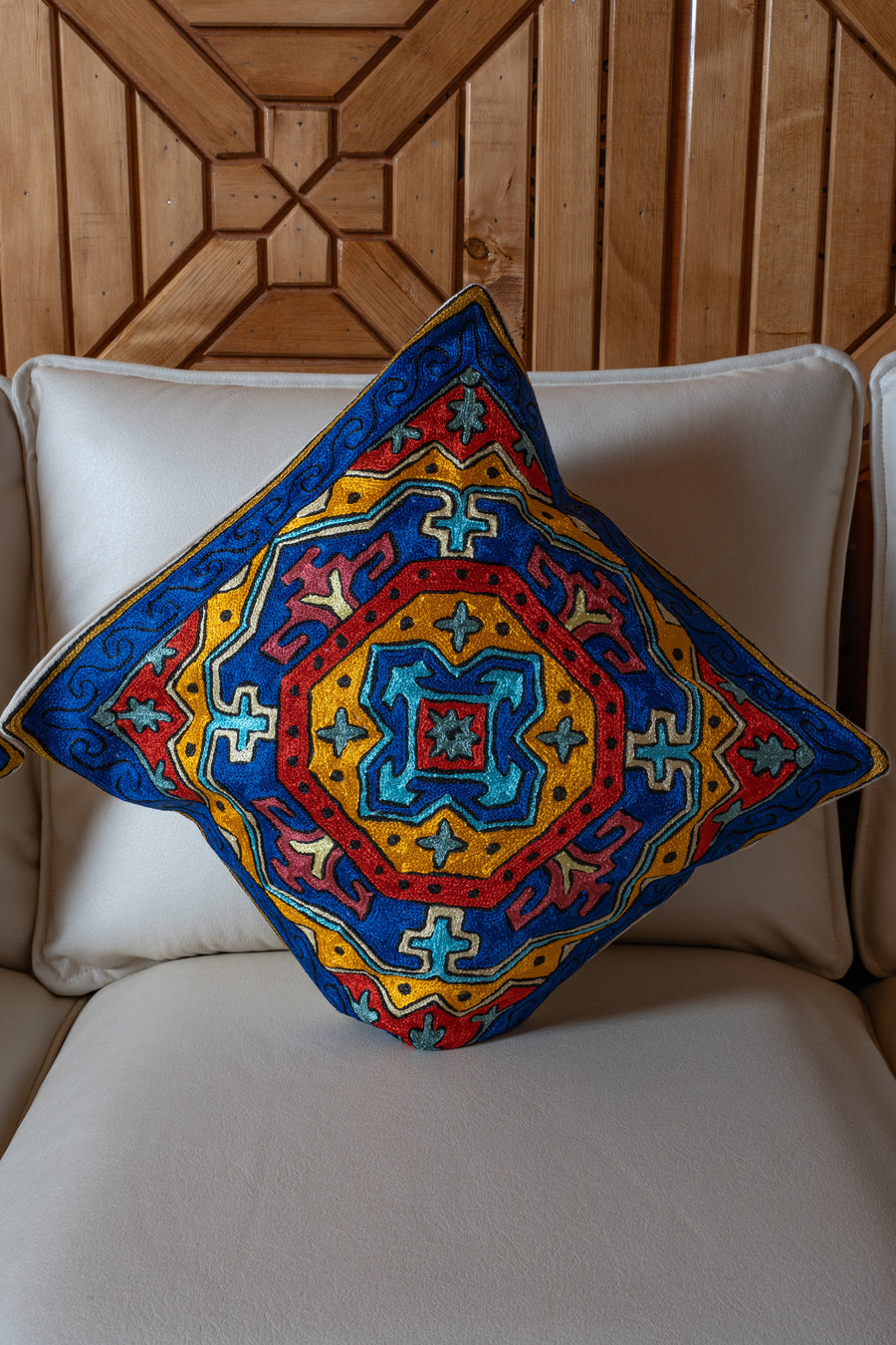 Set 5 – 16” Hand-Embroidered Cushion Covers