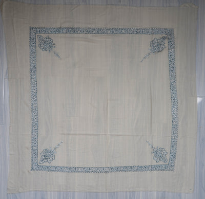 Frost Pearl Rumal — Sozni Hand Embroidered