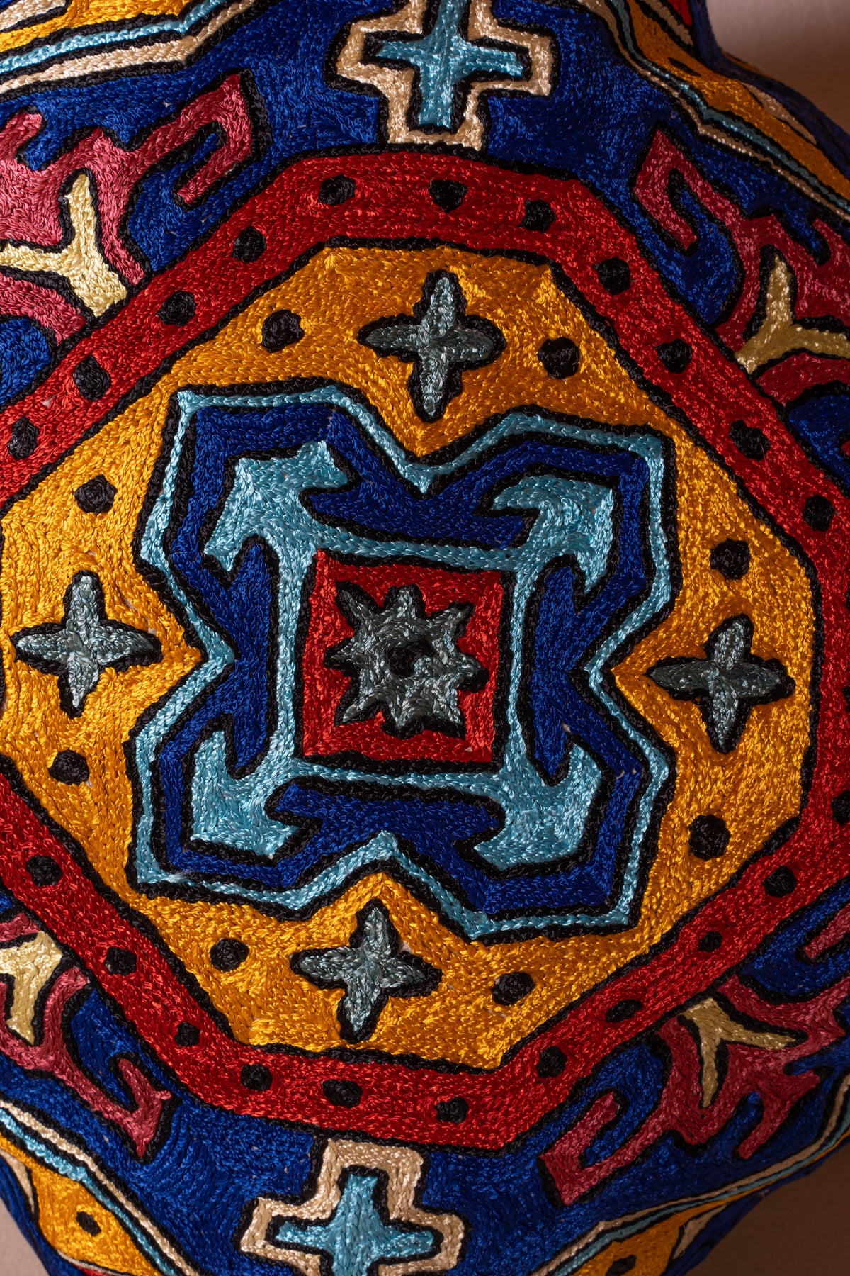 Set 5 – 16” Hand-Embroidered Cushion Covers