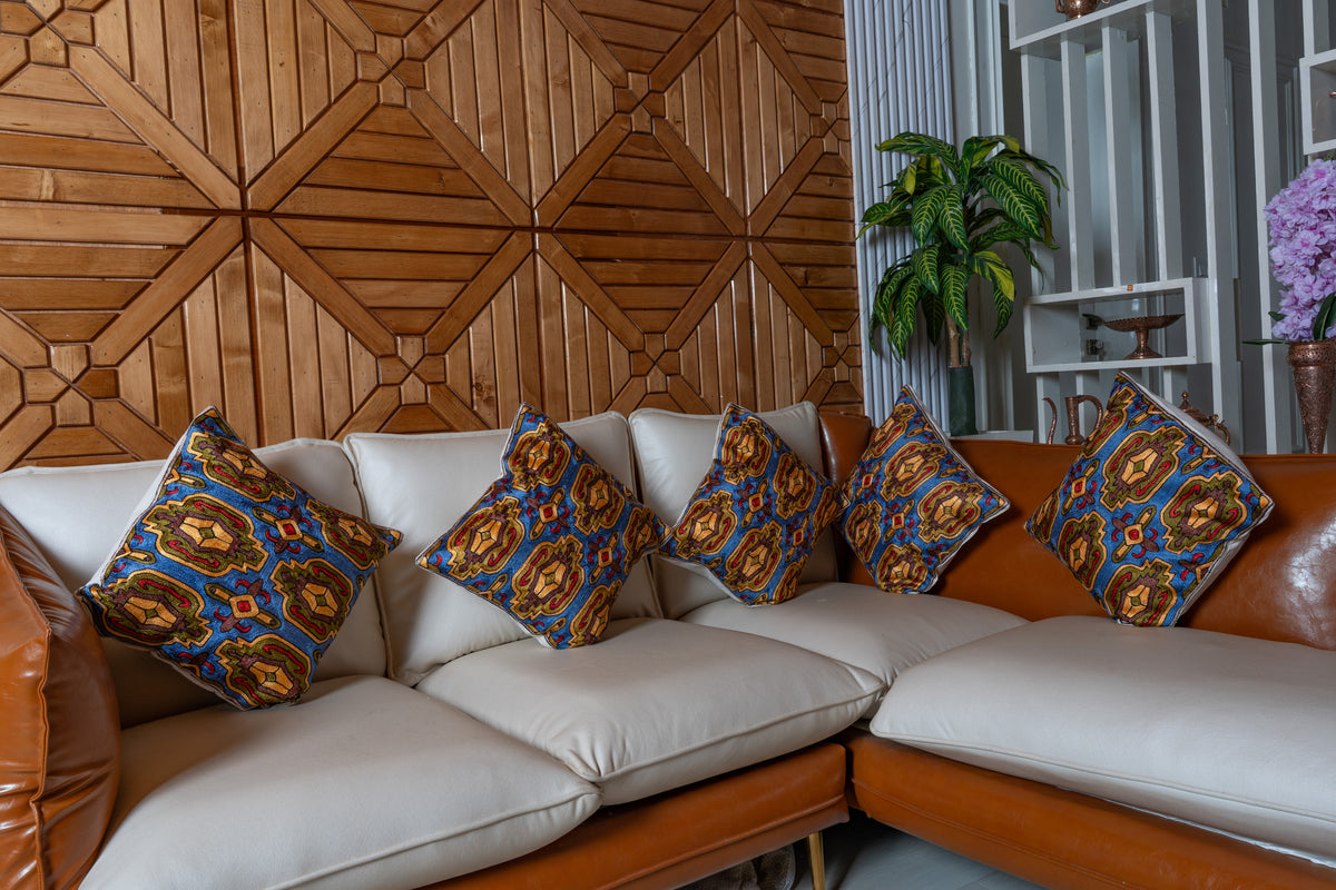 Set of 5 – 16” Hand-Embroidered Cushion Covers