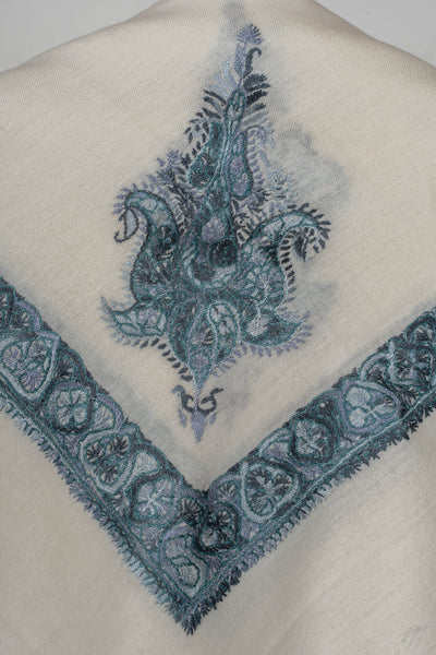 Emerald Mist Rumal — Sozni Hand Embroidered