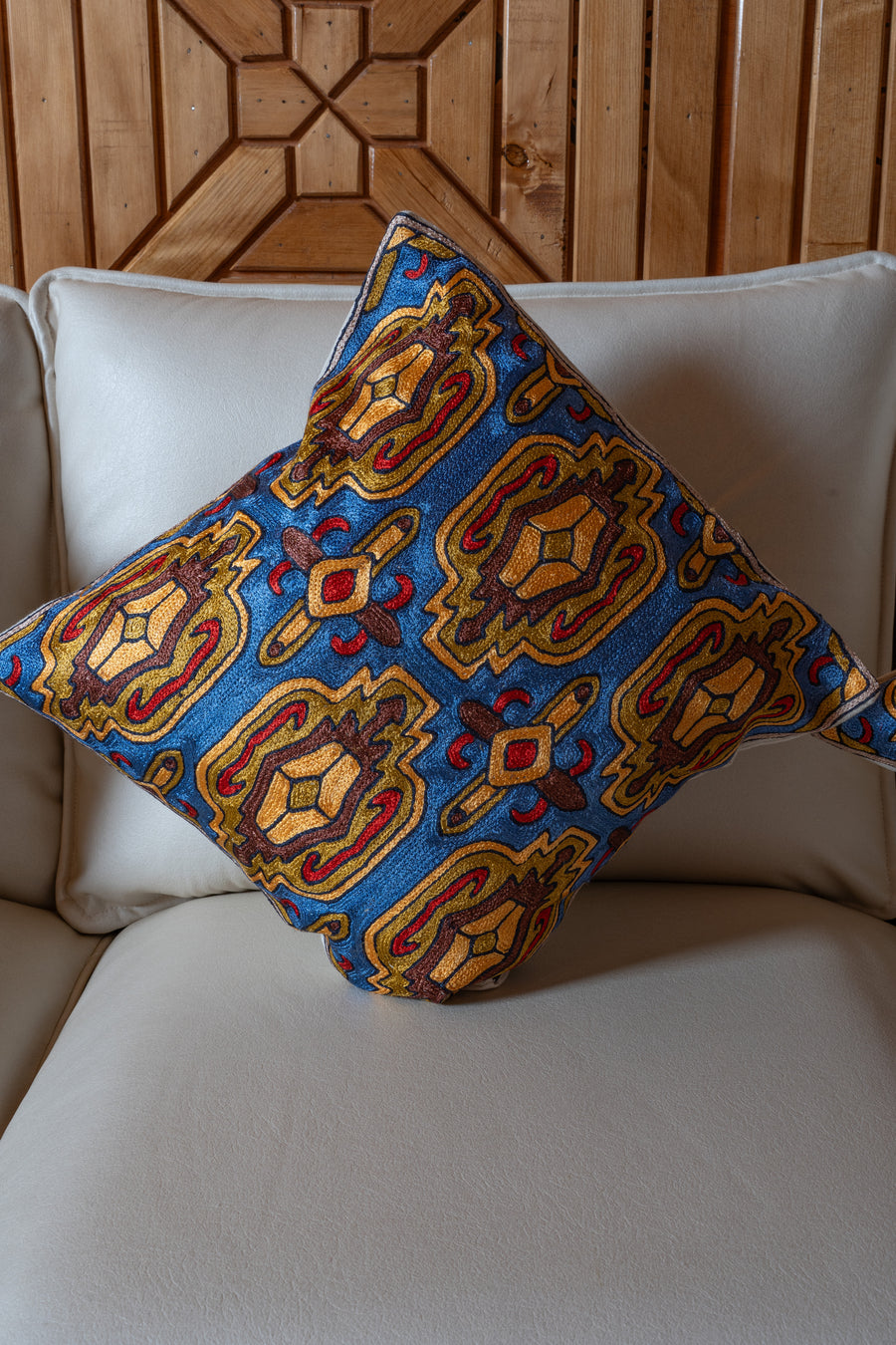 Set of 5 – 16” Hand-Embroidered Cushion Covers