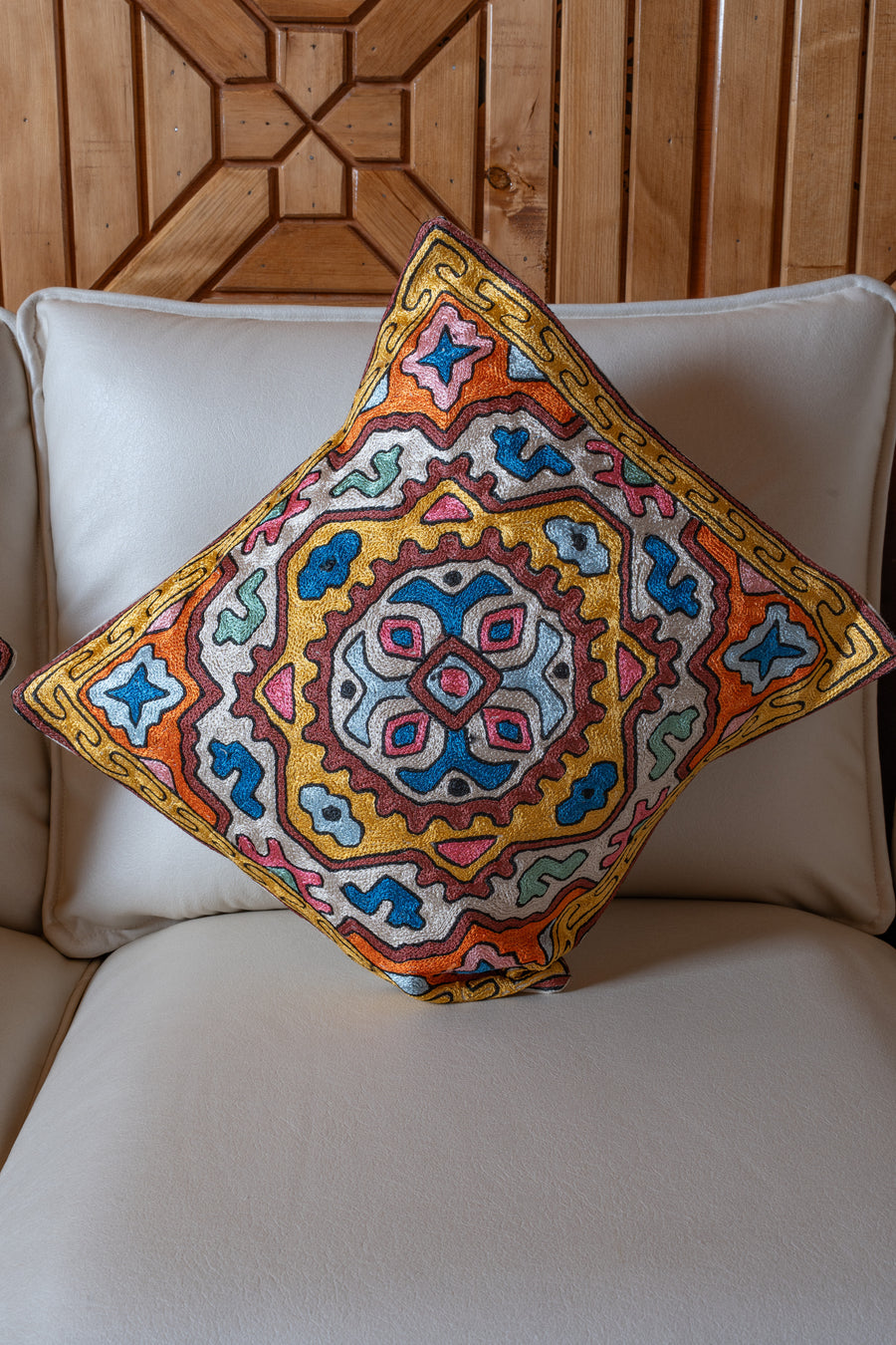 Set of 5 – 16” Hand-Embroidered Cushion Covers