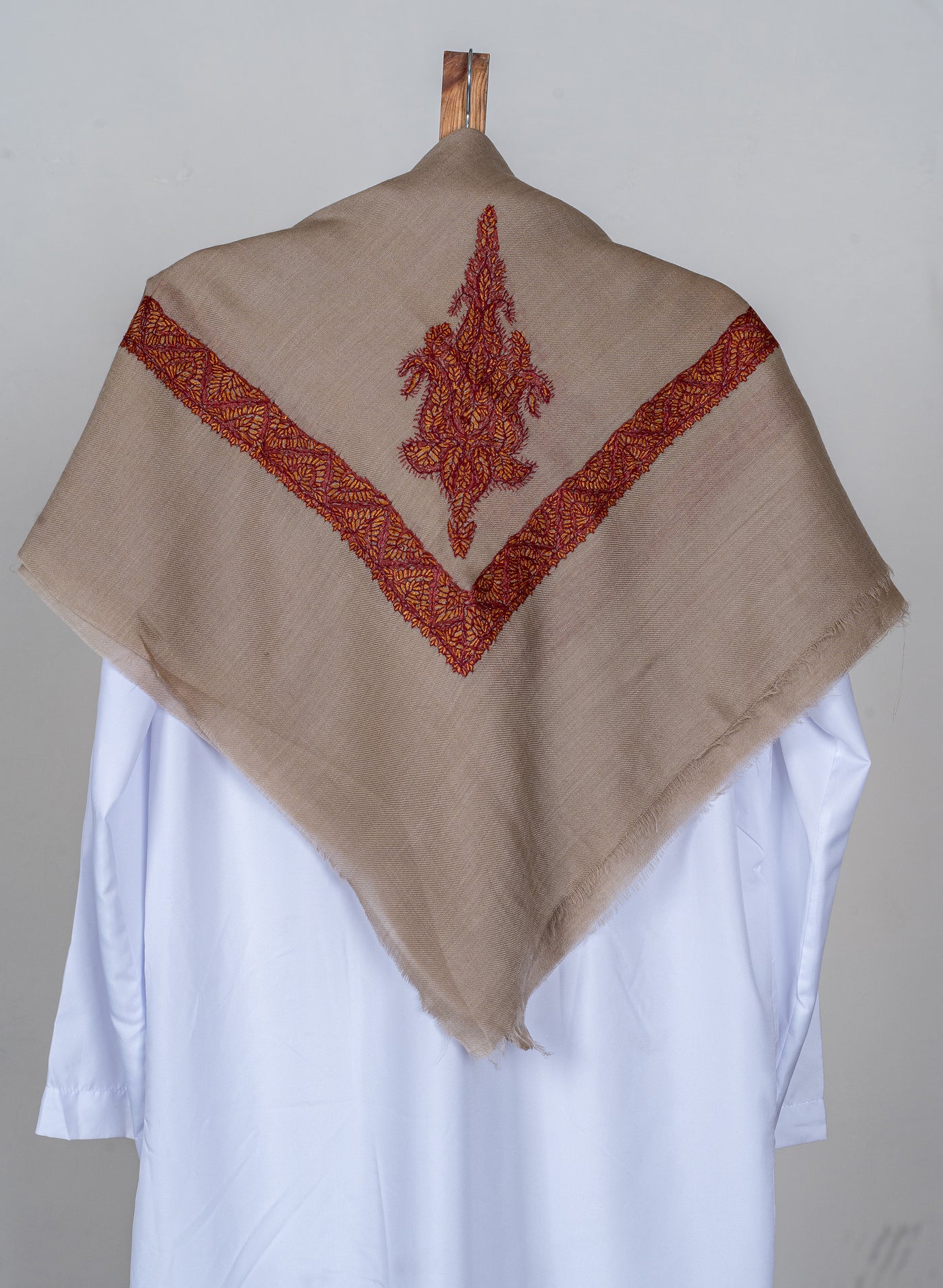 Earth Ember Rumal — Sozni Hand Embroidered