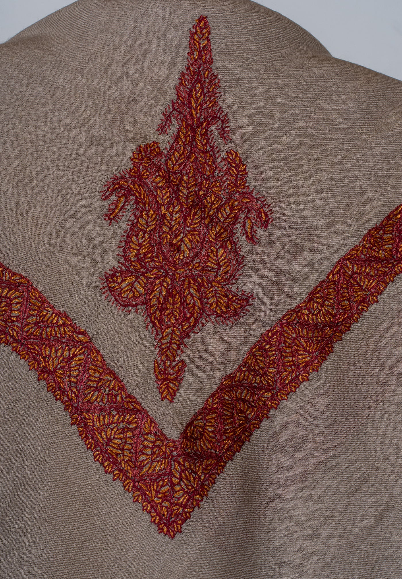 Earth Ember Rumal — Sozni Hand Embroidered