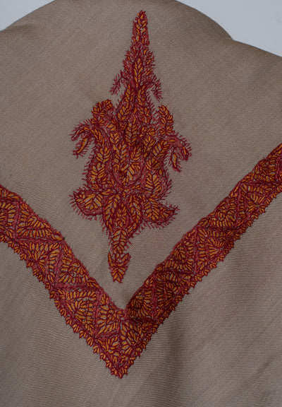 Earth Ember Rumal — Sozni Hand Embroidered