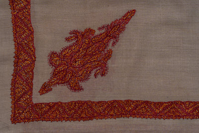Earth Ember Rumal — Sozni Hand Embroidered