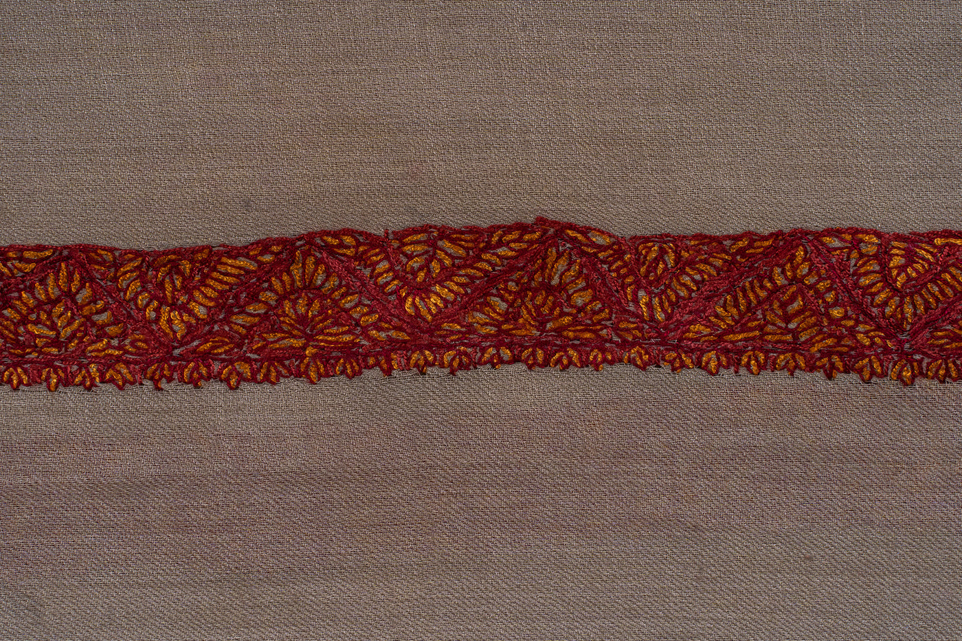 Earth Ember Rumal — Sozni Hand Embroidered