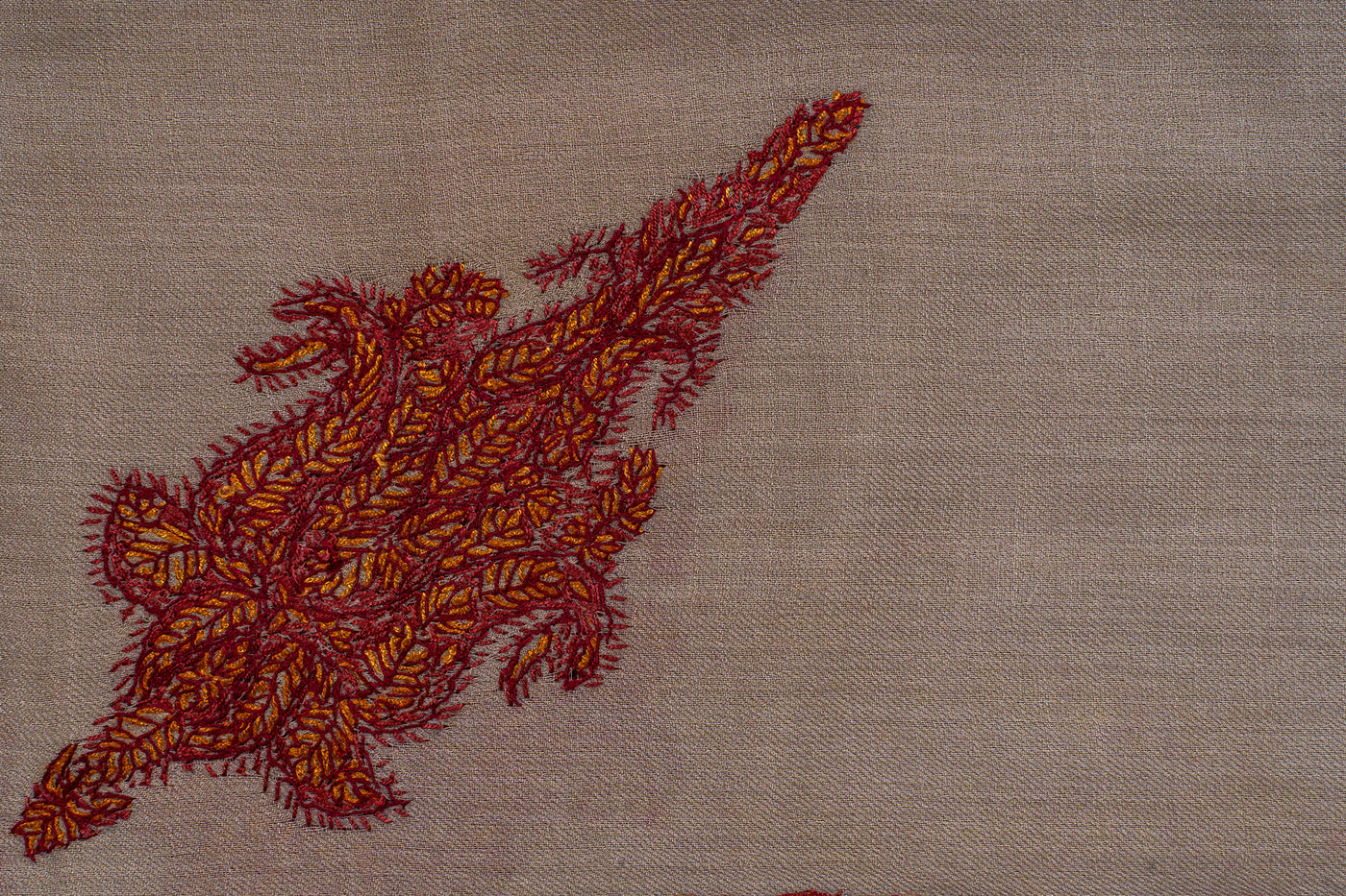 Earth Ember Rumal — Sozni Hand Embroidered
