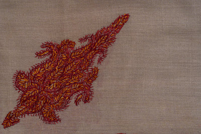 Earth Ember Rumal — Sozni Hand Embroidered