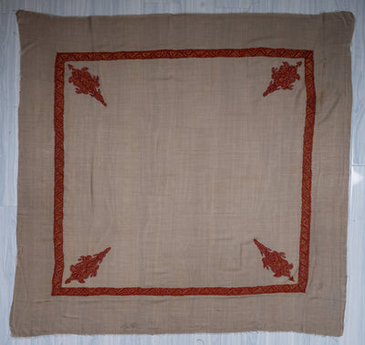 Earth Ember Rumal — Sozni Hand Embroidered