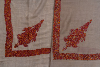 Earth Ember Rumal — Sozni Hand Embroidered