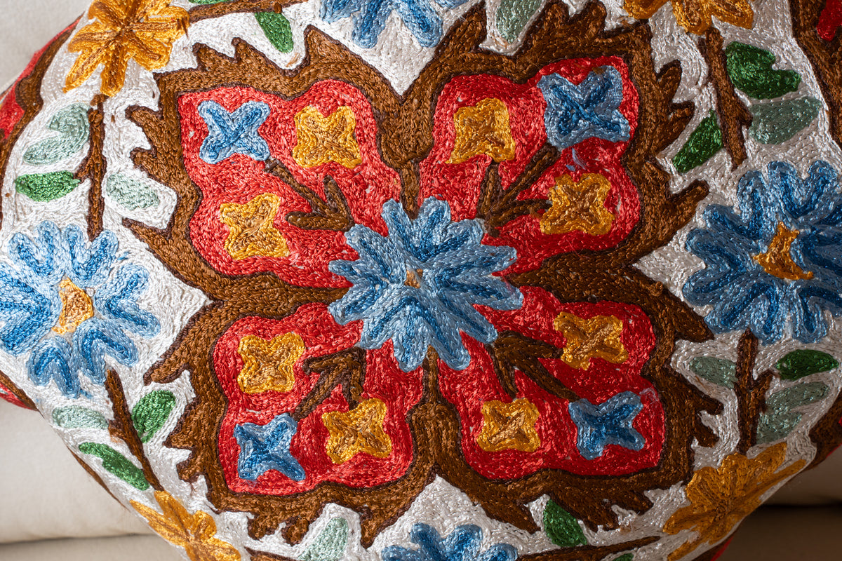 Set of 3 – 16” Hand-Embroidered Cushion Covers