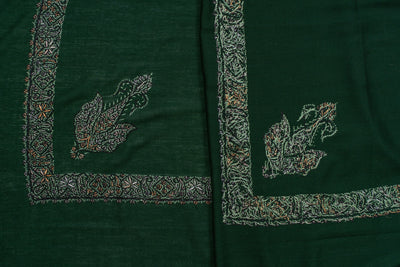 Emerald Grove Rumal — Sozni Hand Embroidered