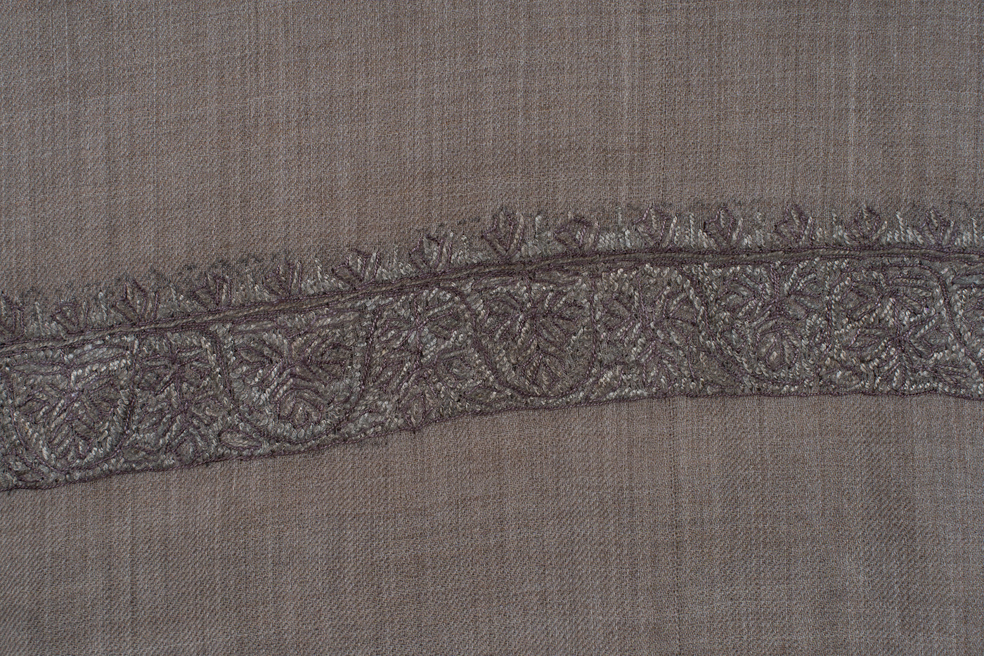 Stone Umber Rumal — Sozni Hand Embroidered