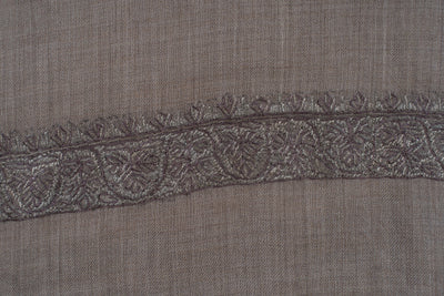 Stone Umber Rumal — Sozni Hand Embroidered