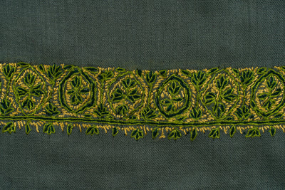 Olive Gold Rumal — Sozni Hand Embroidered