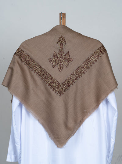 Bronze Garnet Rumal — Sozni Hand Embroidered