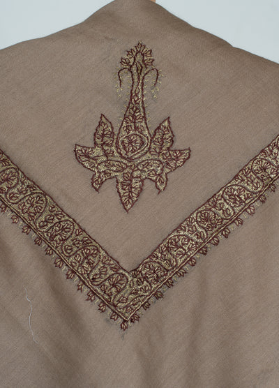 Bronze Garnet Rumal — Sozni Hand Embroidered