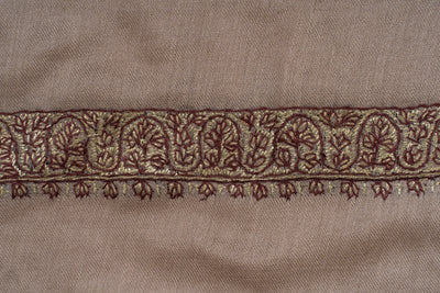 Bronze Garnet Rumal — Sozni Hand Embroidered