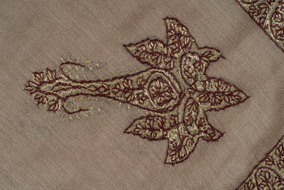 Bronze Garnet Rumal — Sozni Hand Embroidered