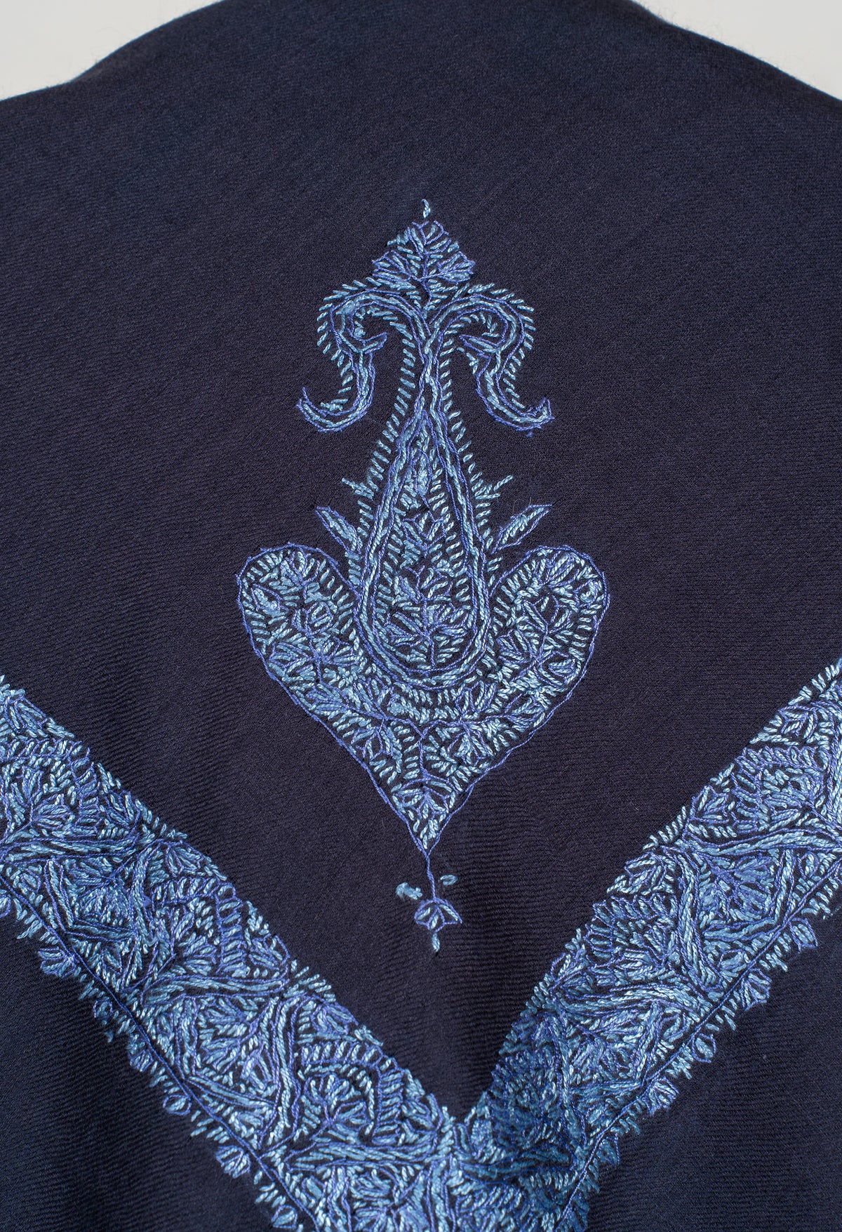 Midnight Azure Rumal — Sozni Hand Embroidered
