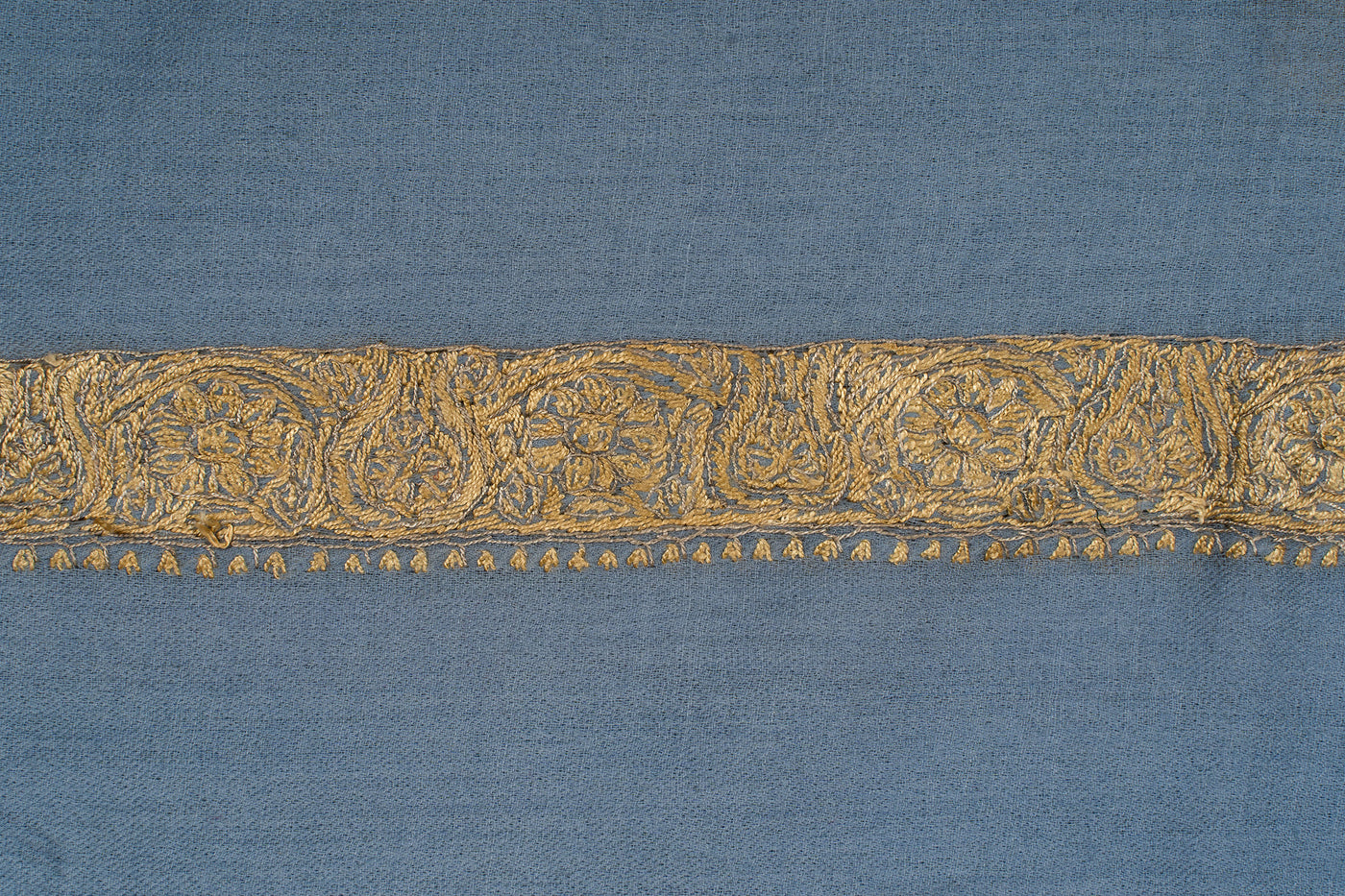 Sky Gold Rumal — Sozni Hand Embroidered